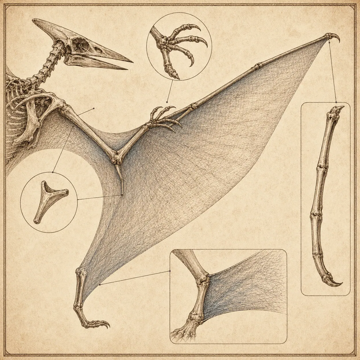 Pterosaur wing architecture